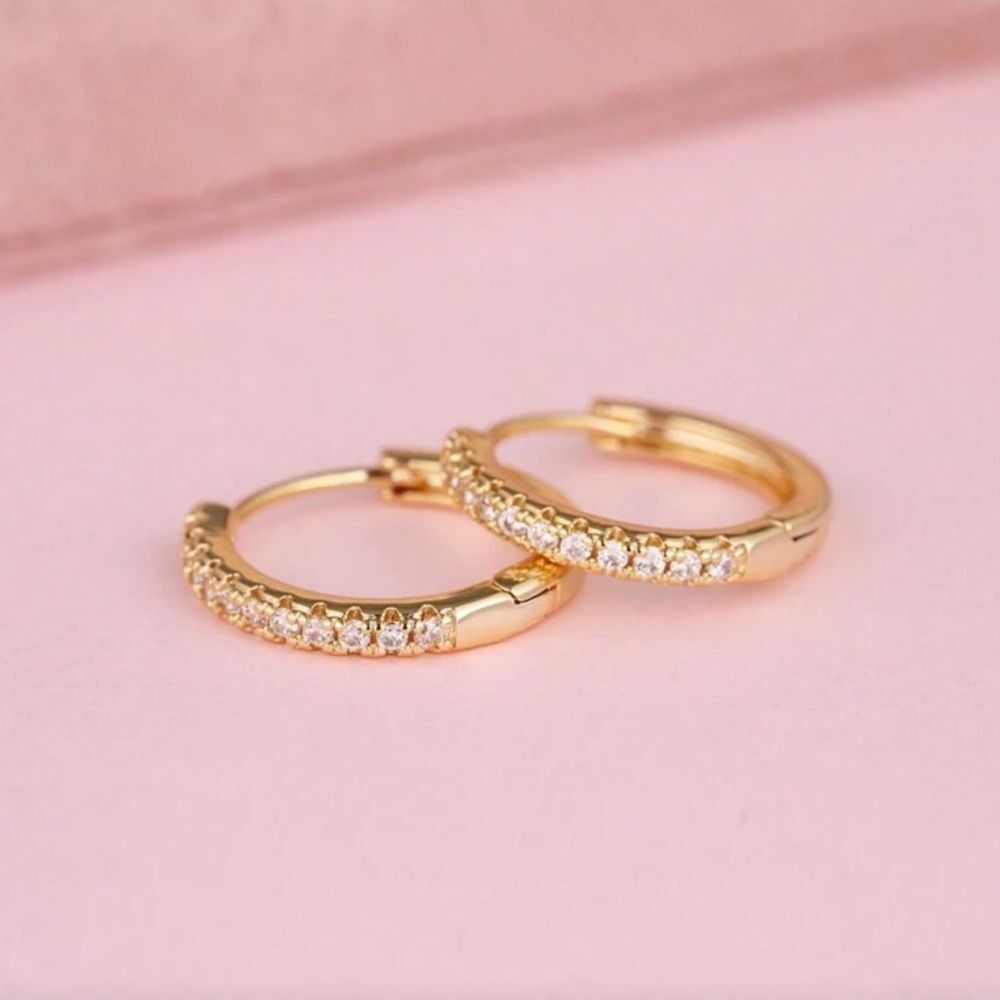 Gold Hoop Earrings S1317